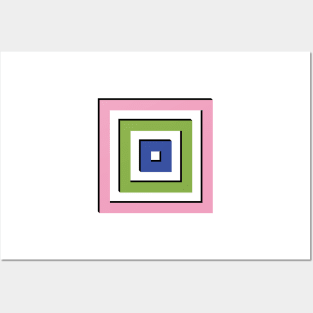 Geometric Squares Posters and Art